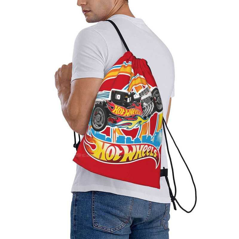 Heißer Verkauf Rucksack Mode Taschen die Hot Wheel Autos mattle heiße Autos heiße Autorennen Stickera Fan Kunst Kinder Fanart Rad in Brand