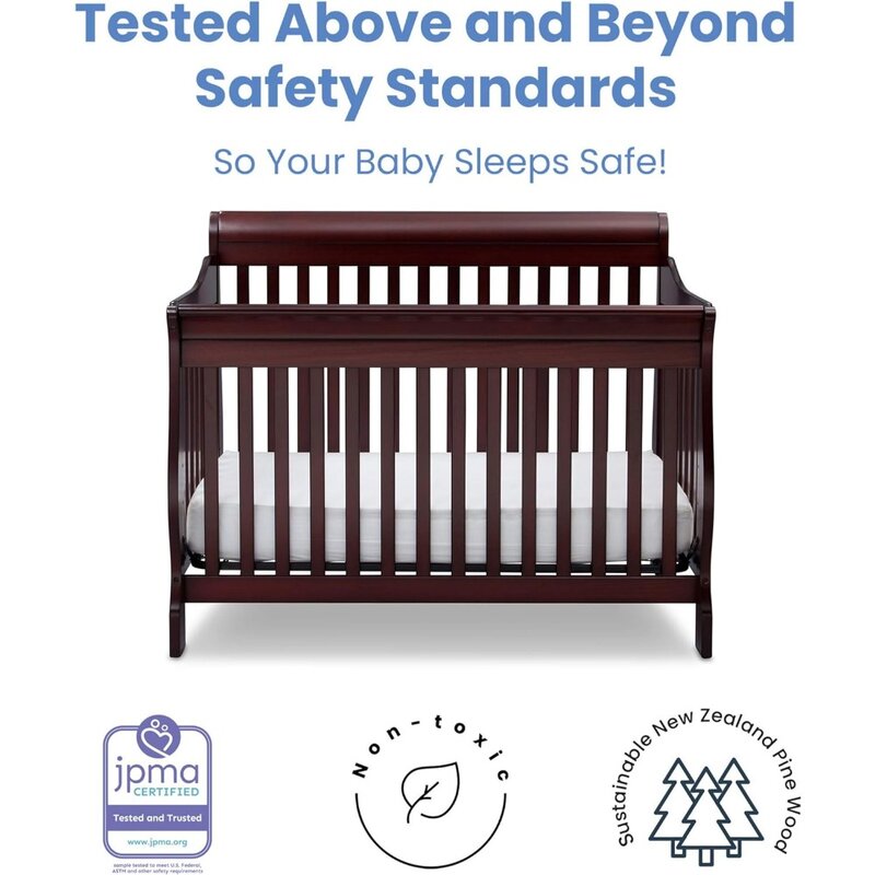 Delta Children Canton 4-in-1 Convertible Crib - Easy to Assemble