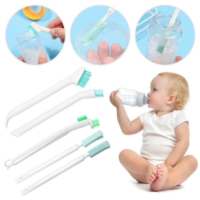 2/3pcs Durable Kids Milk Bottle Cleaning Tools Long Handle Narrow Baby Nipple Cleaner Gap Clean Bottle Brush