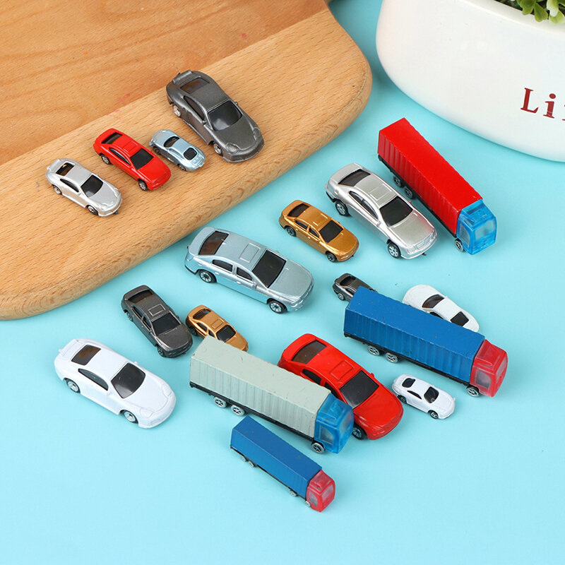 1:100-200 miniatur rumah boneka mobil truk kontainer Model mobil mainan dekorasi boneka mainan hadiah ulang tahun anak laki-laki