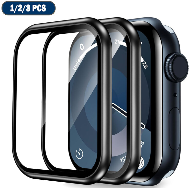 Protector de pantalla para Apple Watch Series 9-8-7-6 5 4 Se ultra-2 49mm 41mm 45mm 40mm 44mm 3D (no vidrio templado), accesorios de película