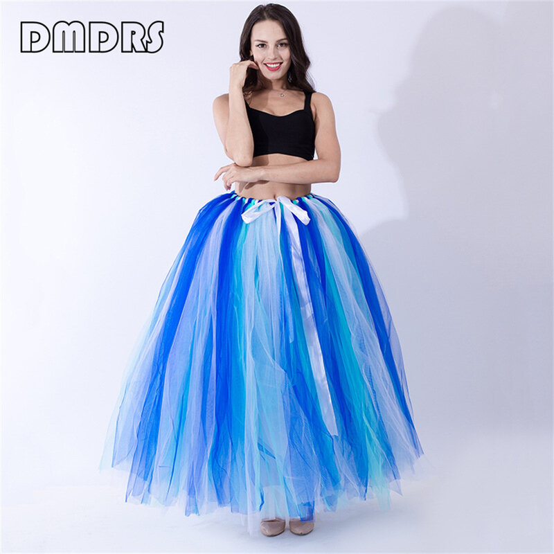 Lace-Up Waist Ball Gown Tutu Skirt For Women Many Colors Over Skirt Plus Size Tiered Multi Layers Fluffy Prom Dress Party Train