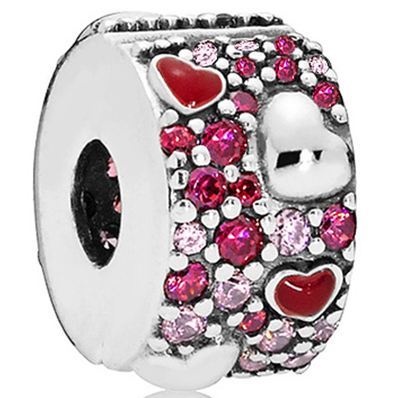 Nuova catena di sicurezza originale bella bella fiore amore foglia perline adatta per il regalo originale di gioielli Pandora Lady