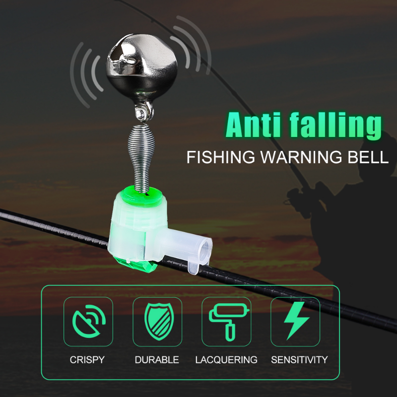 5/10Pcs Single Bells Fishing Indicator Bait Alarm Loud Sound Alert Bell Clips Night Fishing Rod Bell Tackle Outdoor Fishing Bell