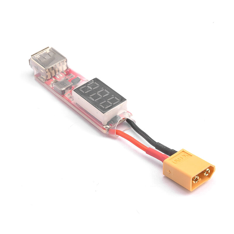 2S-6S Lipo Batteria al Litio XT60 / T Convertitore a Caricabatterie USB Con Display Tensione Scheda Adattatore Per Proteggere le Caratteristiche del Telefono