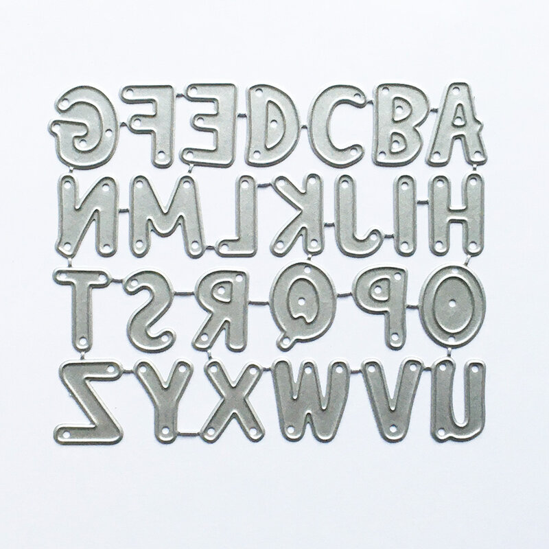 Lettres de l'alphabet matrices de découpe en métal pour scrapbooking, papier, carte-cadeau, album de bricolage exécutif, artisanat découpé