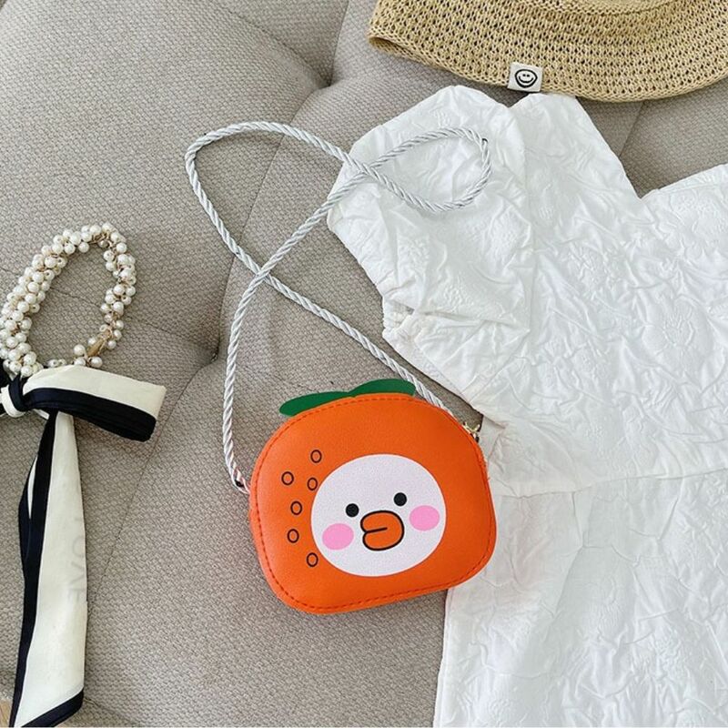 Mini Kawaii Strawberry Peach Orange Pineapple Cartoon Shoulder Bag Handbag Children Coin Purse Crossbody Bag