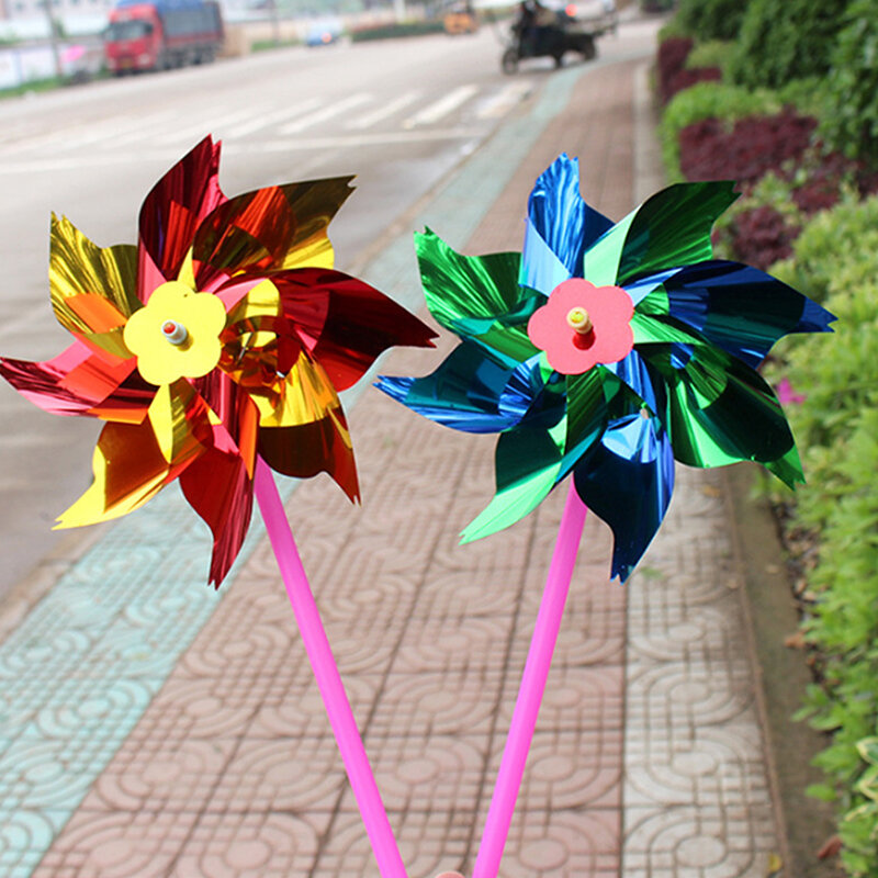 Пластиковые хлопья маленькая ветряная мельница квадратный красочный Декор «сделай сам» для детского сада карета детская мультяшная игрушка для улицы Игрушки