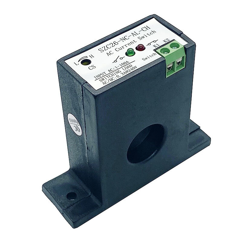 Interruptor de indução corrente AC, alarme auto-potência, controle de saída PLC, Normal fechado, SZC26-NC-AL-CH, 0-100A