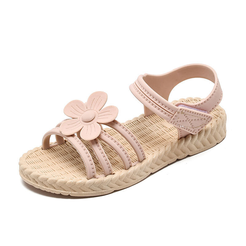 Sandalias de suela blanda para niña, zapatos de princesa a la moda, planos, escolares, para verano, 2023