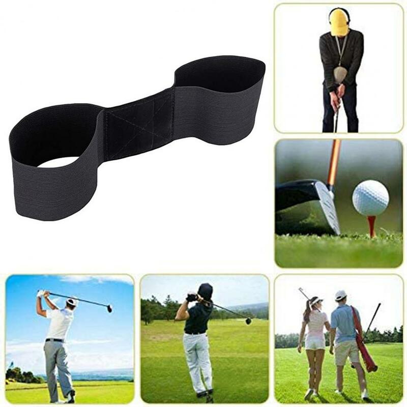 Sabuk lengan pelatih ayun Golf, korektor postur lengan pelatih ayunan Golf, pita lengan koreksi ayunan, aksesori Golf