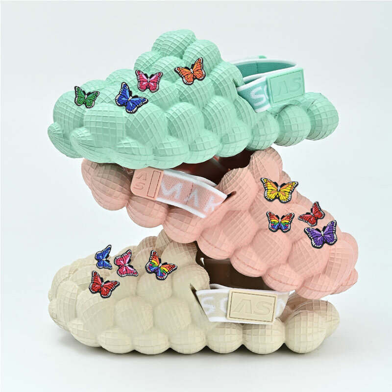 Sandalias antideslizantes para niños pequeños, zapatos deportivos de verano para exteriores, zapatillas con dedos cerrados, Slides25-48