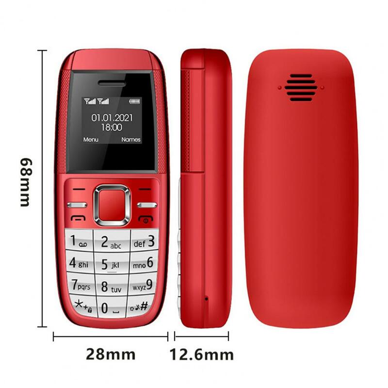 Useful Mini Cell Phone Big Buttons Lightweight 0.66 Inch GSM Quad Band Spare Small Cell Phone Super Mini Phone Calling