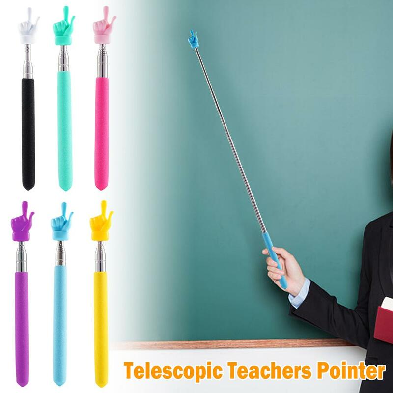 Versenkbare Lehrer Pointer Finger Design Edelstahl Schule Teleskop Stange Lange Lehre Zeiger Whiteboard Pointer