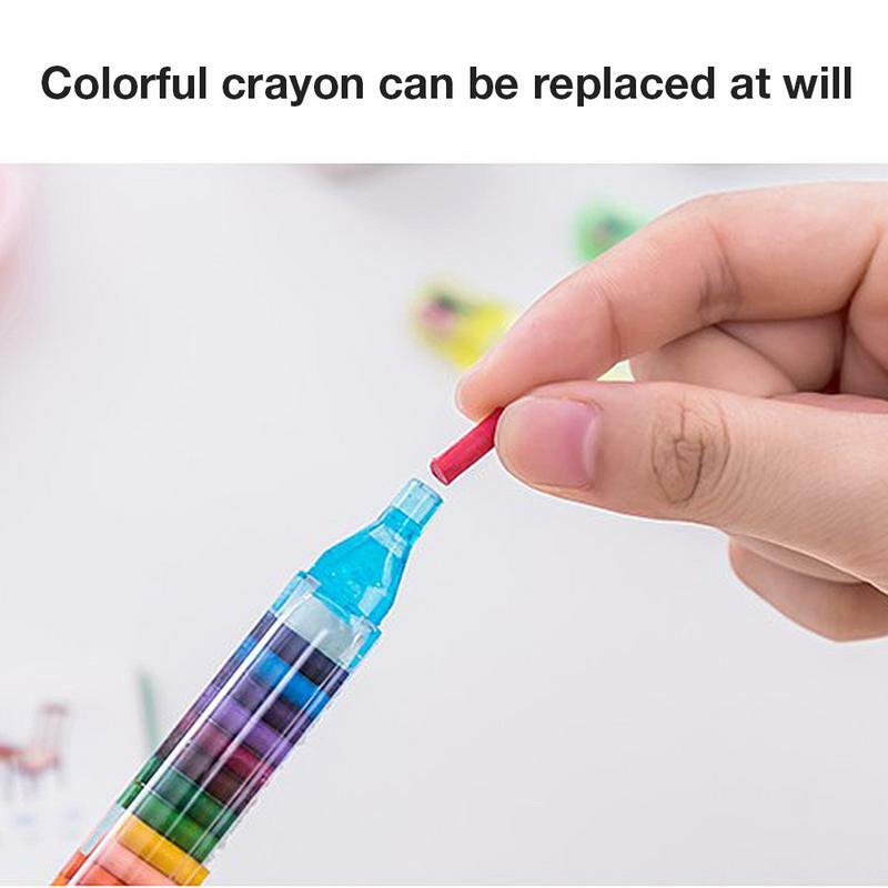 Mainan menggambar bayi lucu anak-anak 20 warna krayon lilin tidak beracun aman untuk anak-anak hadiah pena grafiti pastel minyak pendidikan pembelajaran