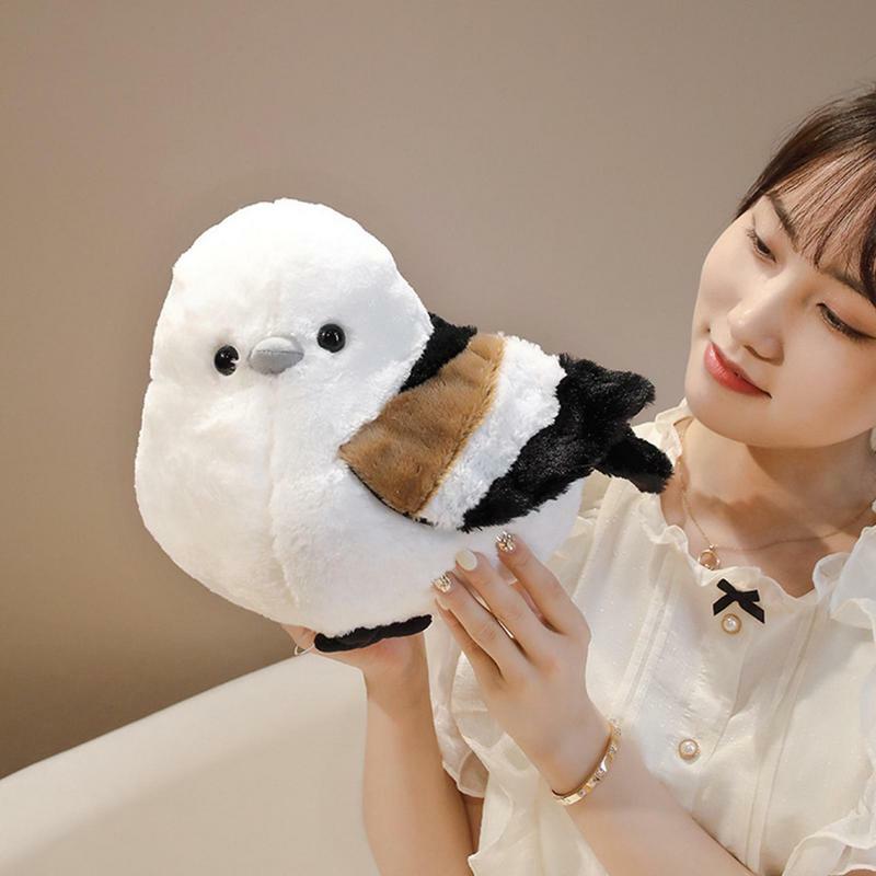 Bird Toys For Kids Plush Titmouse Toy With Tilted Head Soft Animal Throw Pillow For Boys & Girls Sofa Bed Couch Decoration For