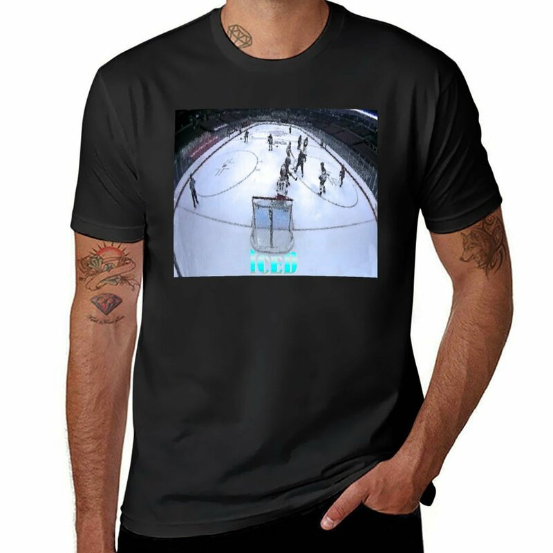 T-shirt da Hockey su ghiaccio abbigliamento estetico magliette estive per uomo cotone