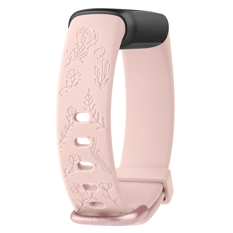 Soft TPU gravado pulseira para Fitbit Luxe, pulseira, pulseira, substituição da pulseira, acessórios Smartwatch