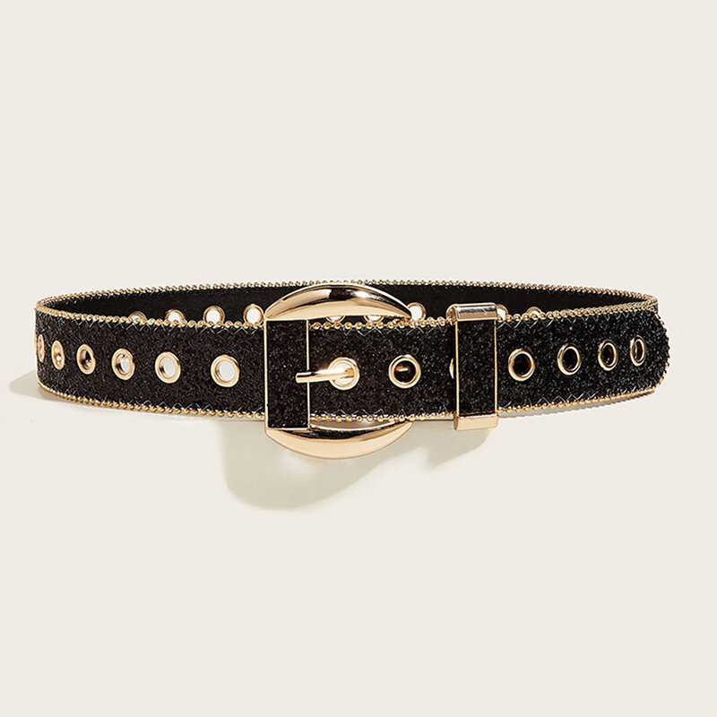 Cinturón gótico Punk para mujer, cinturón de diamantes de imitación para niña, cinturón ancho decorativo para Jeans, cinturón de moda para hombres y mujeres Rock
