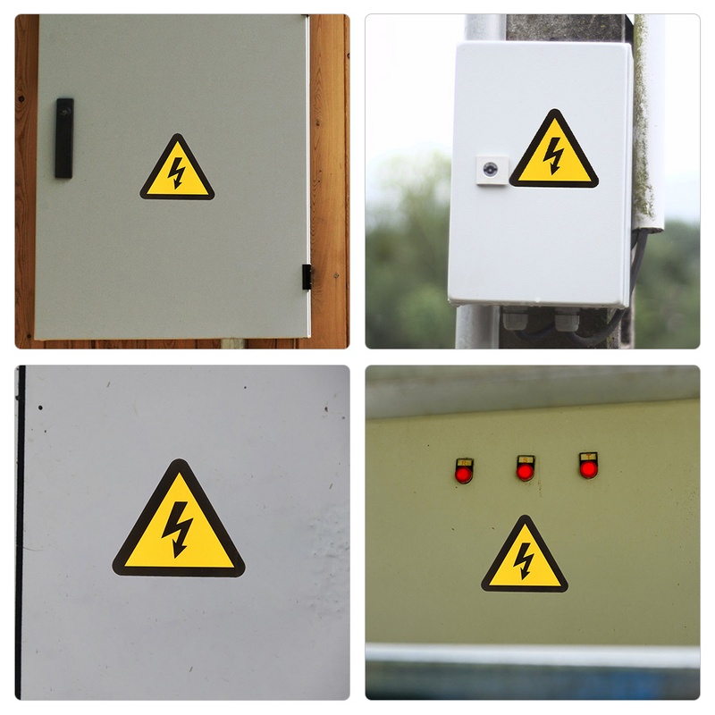 Label Caution Stickers High Voltage Signs Electric Shocks Warning Labels Panel for Safety