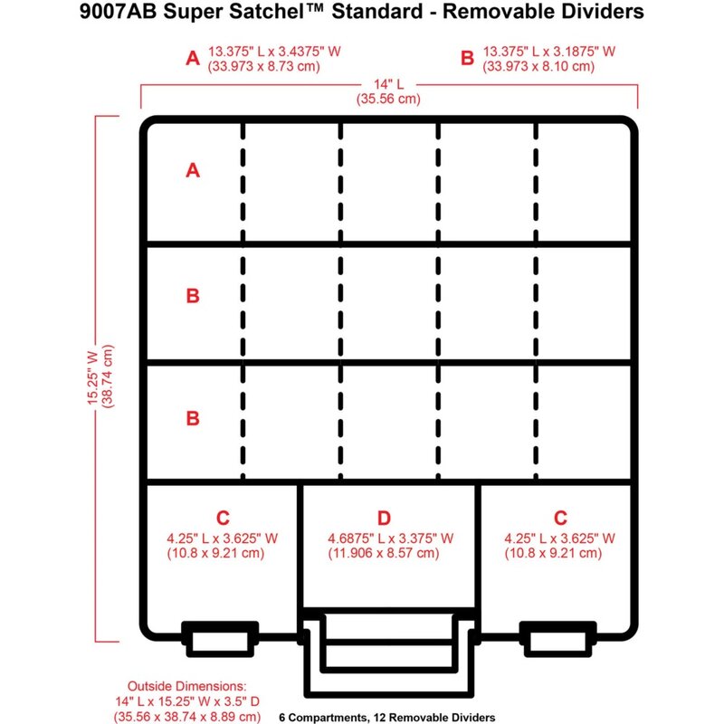 Super Satchel Box, 6-Compartments