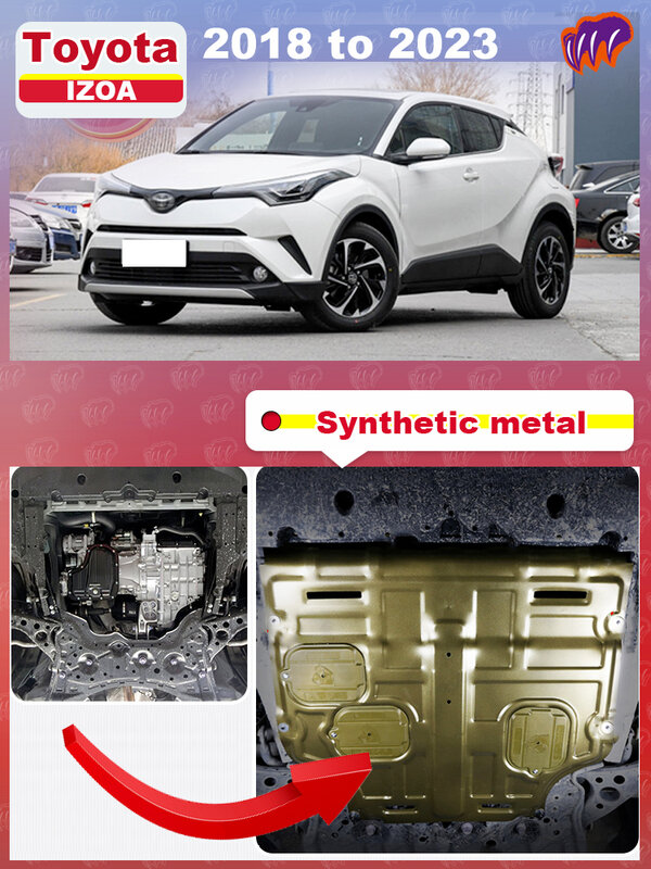 Untuk Toyota IZOA CHR 2018 19 20 2021 2022 2023 pelindung sasis mesin pelindung bawah percikan aksesori mobil di bawah penutup