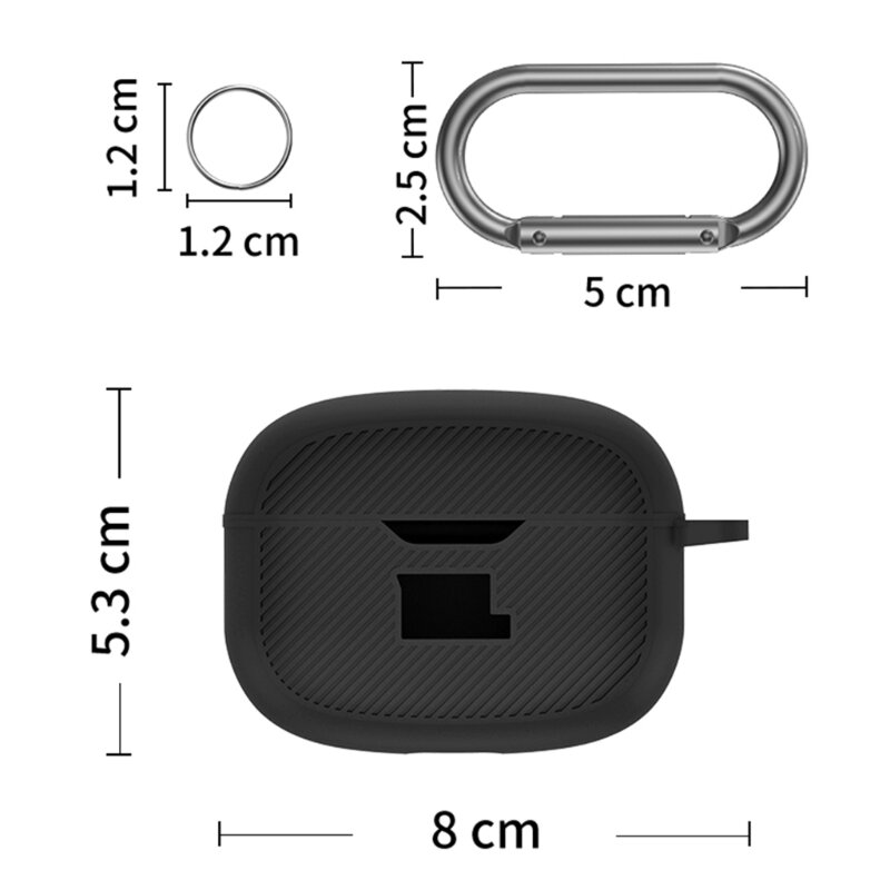 Anti-fall Soft Silicone Case for JBL Vibe Beam Earbuds Wireless Earbud Charging Case Anti-drop Protective Case 95AF