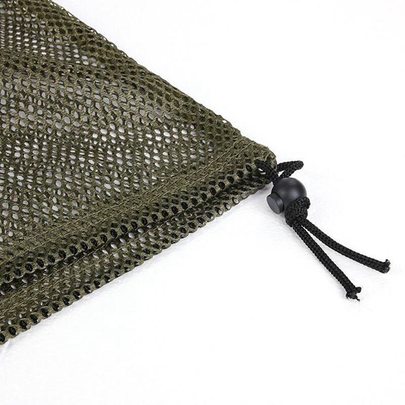 Tas umpan jaring tali bahu dapat diatur berburu tas umpan jaring dengan tali bahu luar ruangan perlengkapan berburu hijau