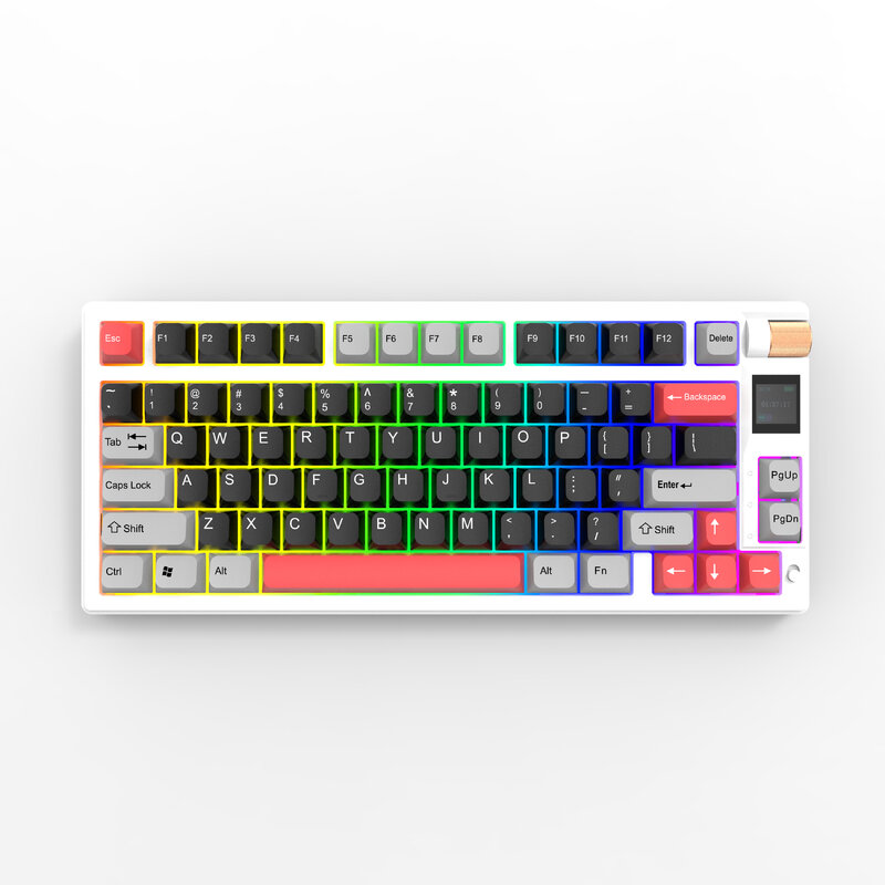 75% Mechanical Keyboard 2.4GHz/Bluetooth/USB-C Wired Gaming Keyboard