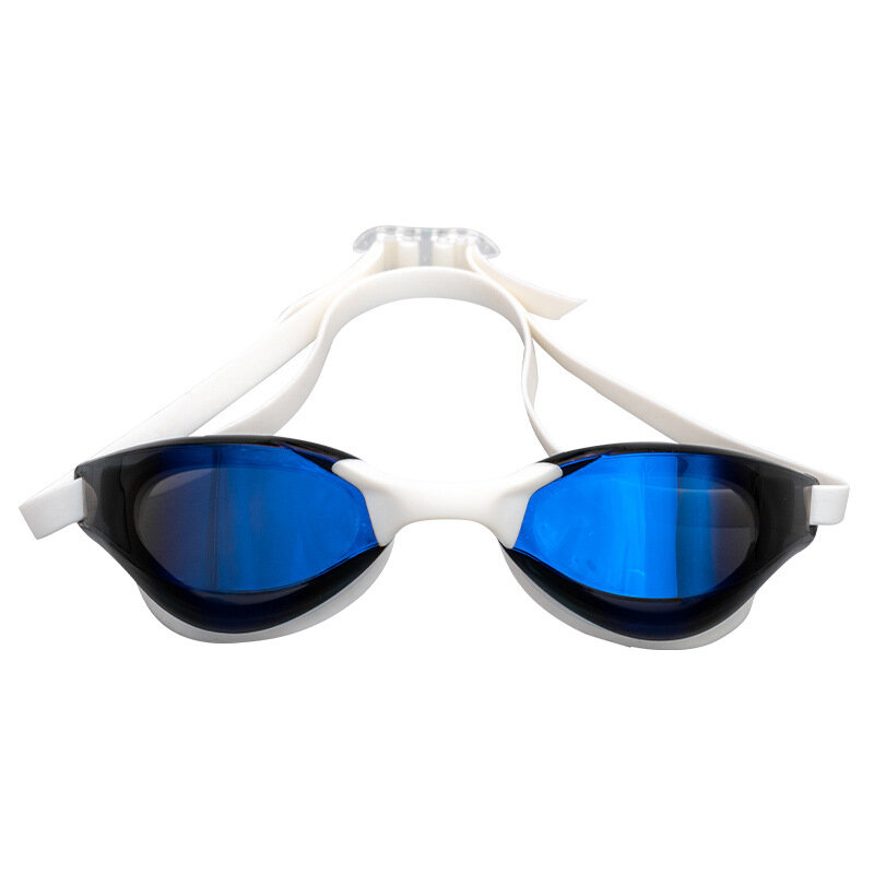 Kacamata renang balap dewasa, kacamata berenang model pelapisan profesional anti-kabut silikon
