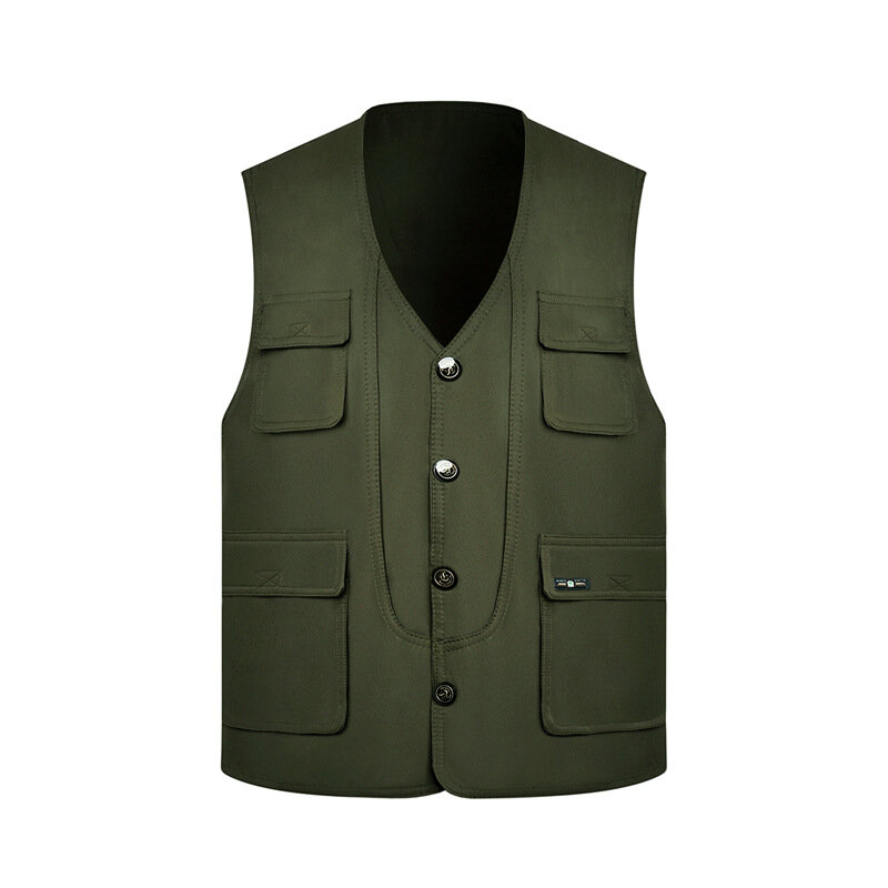 2023 Men's Spring and Autumn Multi-Pocket Vest Photography Fishing Vest