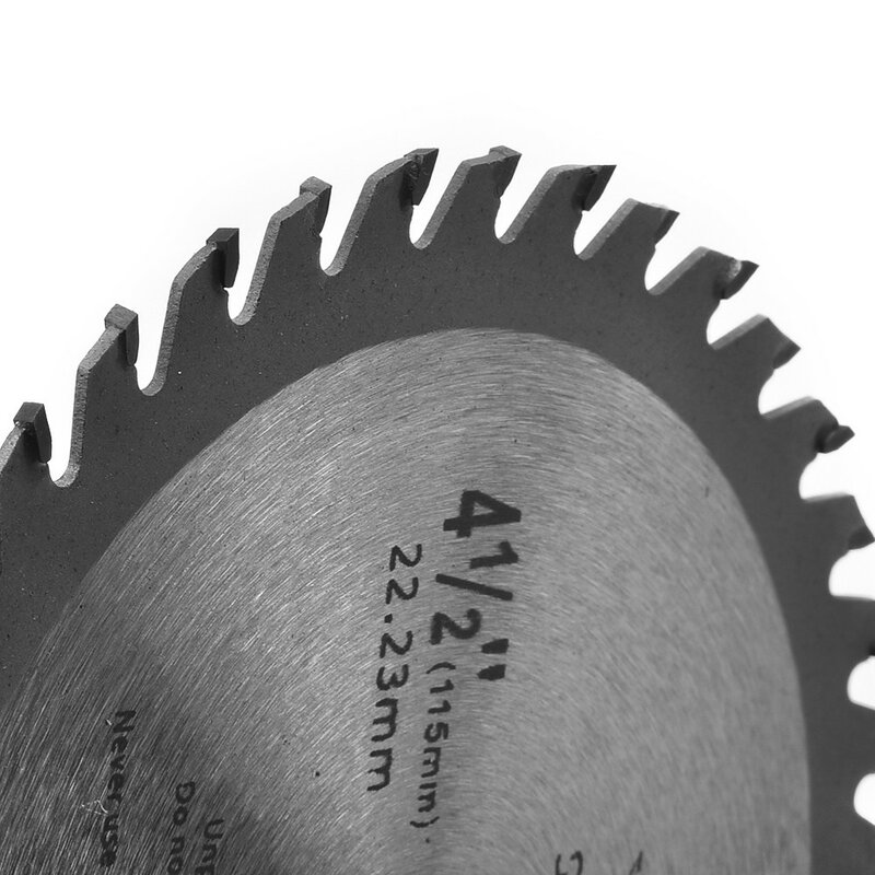 Disco de hoja de sierra de 4,5 pulgadas, diámetro de 4,5 pulgadas, 40T, 22,23mm, diámetro de agujero, herramientas de corte de carburo, madera y plástico, 1 unidad