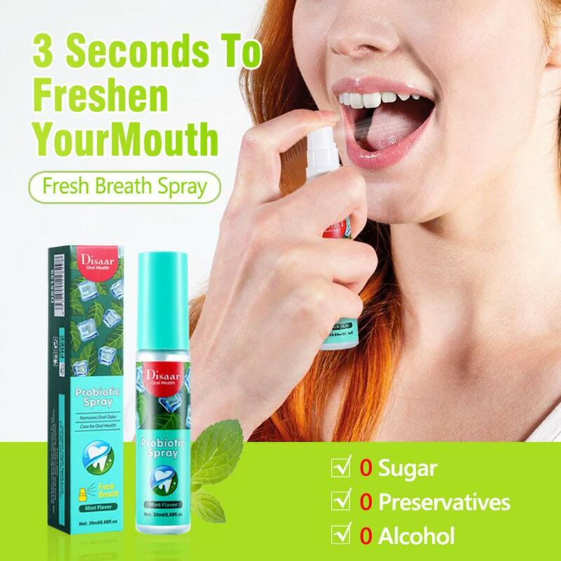 20ML Breath Freshener Spray Lemon Grape Mint Flavor Artifact Female Male Portable Breath Kissing Mouth Spray Cleaning Spray