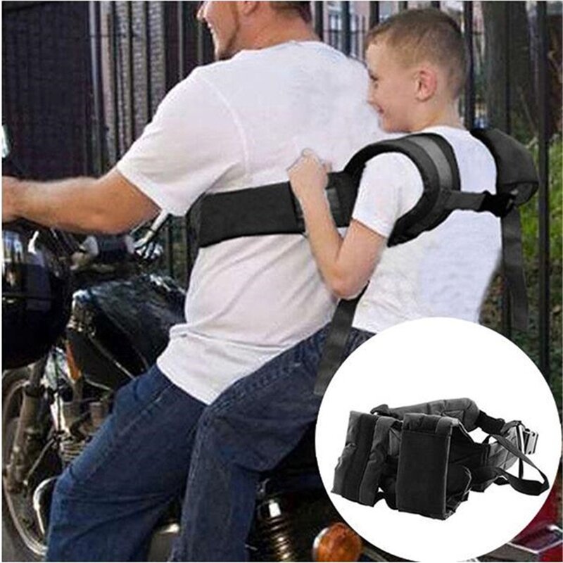 Motorcycle Safety Harness for Kids, segurança do banco traseiro Sling Belt, Riding Bike, Motorbike Use, bebê, crianças, New Chegou