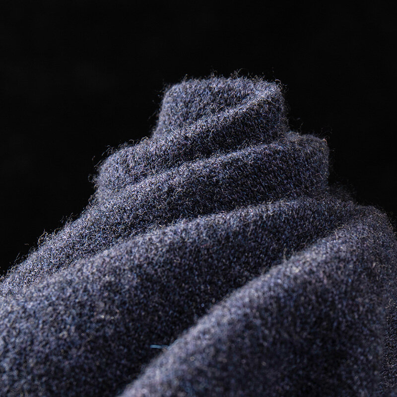 Cardigan in pura lana gilet da uomo con scollo a v allentato maglione di lana 1005 gilet da uomo lavorato a maglia di fascia alta addensato