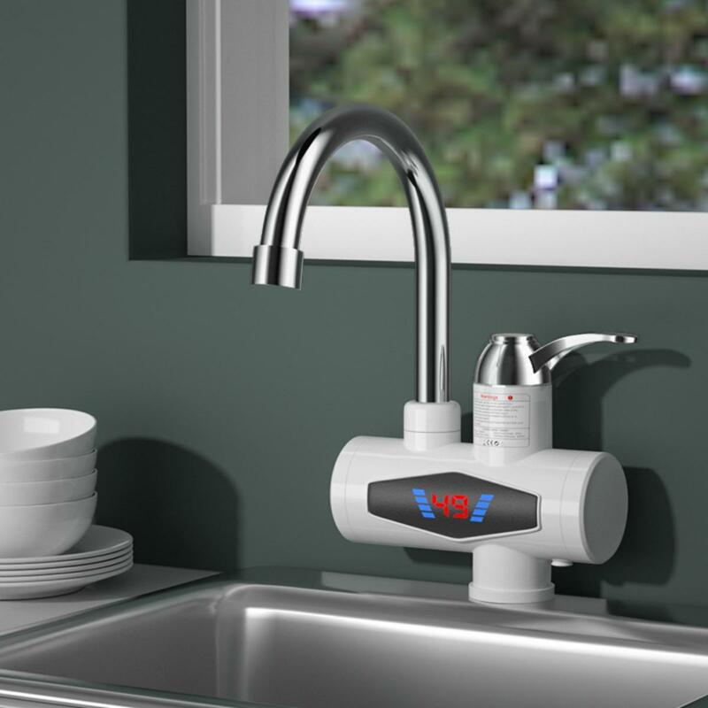 Grifo eléctrico de calefacción rápida para cocina y baño, pantalla Digital instantánea, RX-007