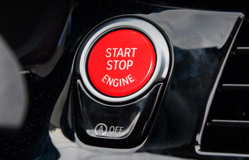 ABS الأحمر الإشعال التبديل بدء زر الإطار الكسوة لسيارات BMW X5 X6 F15 F16 2014-2018