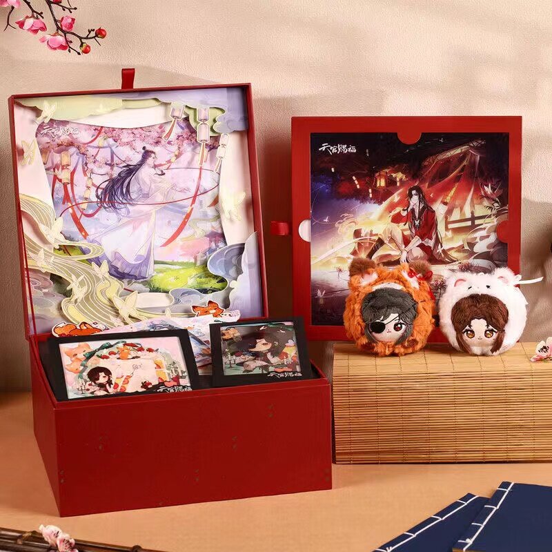 Tgcf Anime Merch Dieying Yixin pudełko na prezent urodzinowy na dwie niebiańskie błogosławieństwo Xie Lian, Hua Cheng limitowana edycja