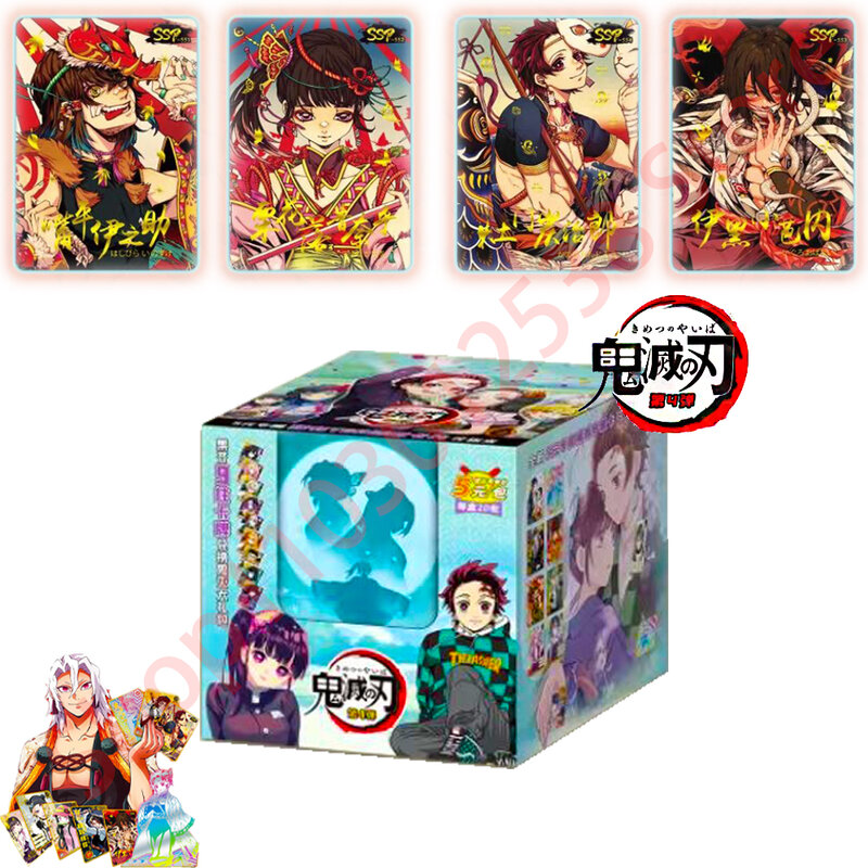 Demon Slayer Anime Booster Pack Box para Crianças, TCG Collection Card, Novo, PR, Kamado, NezAuko, Shinobu, Rare Board, Birthday Game, Toy Gift
