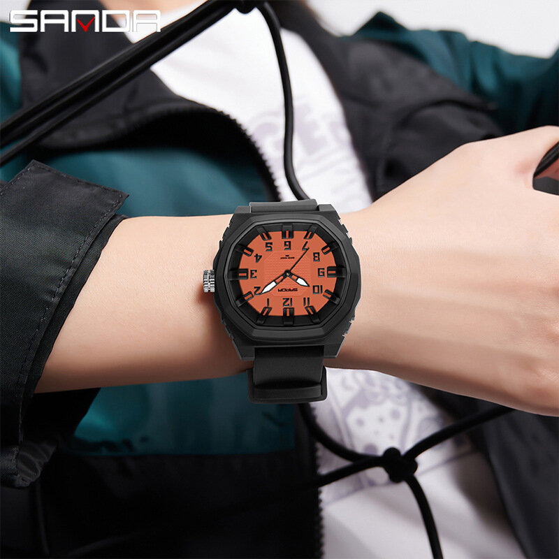 Fashion Sanda Top Brand Market New Arrival Children Styple Series Silicone Strap Quartz Movement Student Wrist Cool Simple Watch