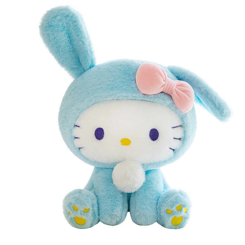 Hello Kitty Anime Bonecas de pelúcia para meninas, brinquedos de pelúcia fofos, travesseiro macio, kawaii, Natal e presentes de aniversário
