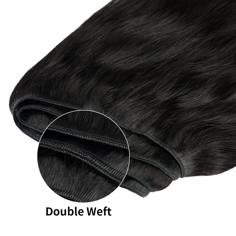 Doreen 100% Mensenhaarbundels Europees Steil Haar Weeft Inslagmachine Remy Hair Zwartbruin Haar Bundels 12 "Tot 26" 100 G/stk