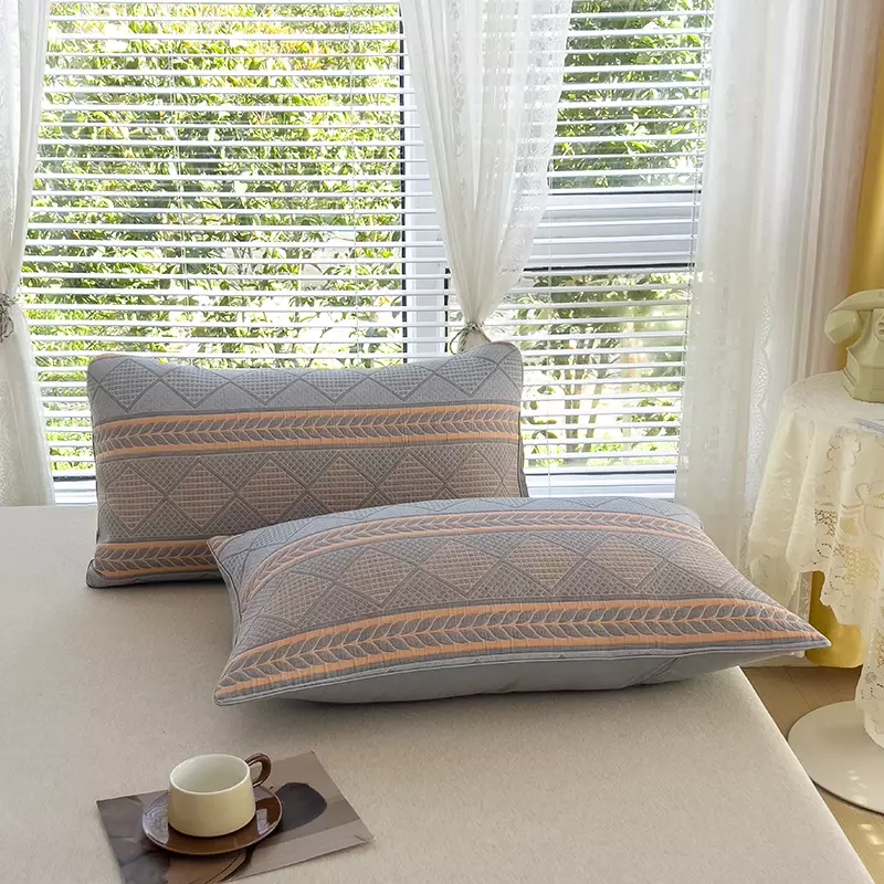 Couverture double couche 100% coton, linge de lit teint en fil, couvre-lit Jacquard d'été, couvertures doubles, décor en point, serviette de canapé