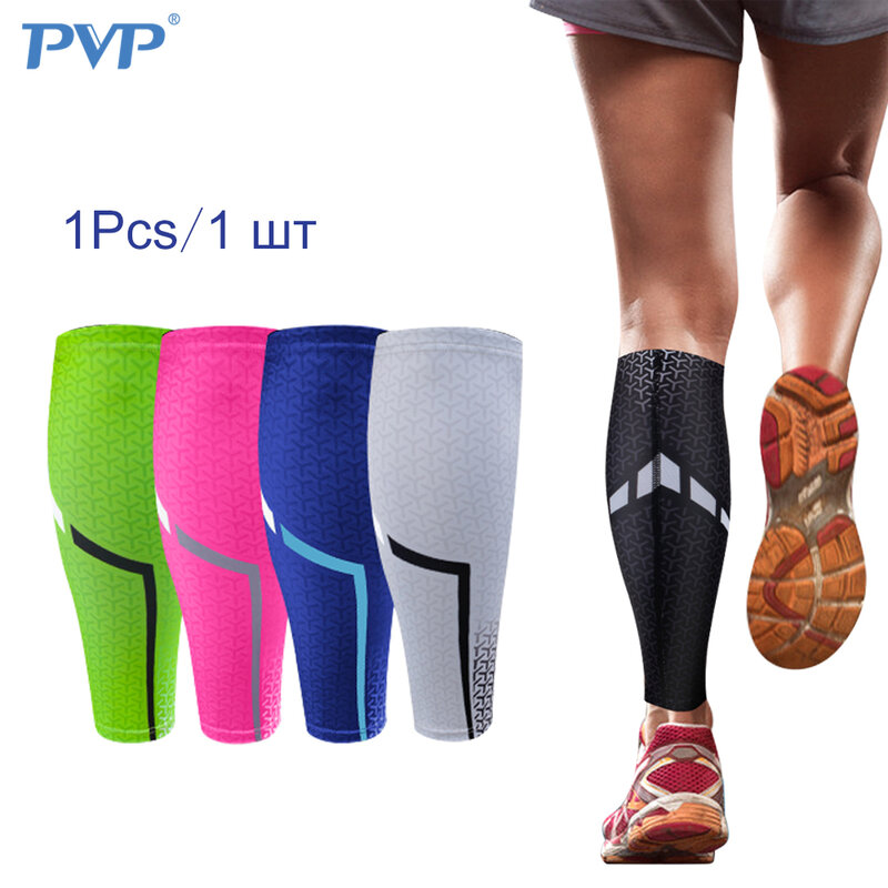 PVP-medias de compresión para la pantorrilla, 1 Uds., para corredores, espinillas, venas varicosas, alivio del dolor de pantorrilla, para correr