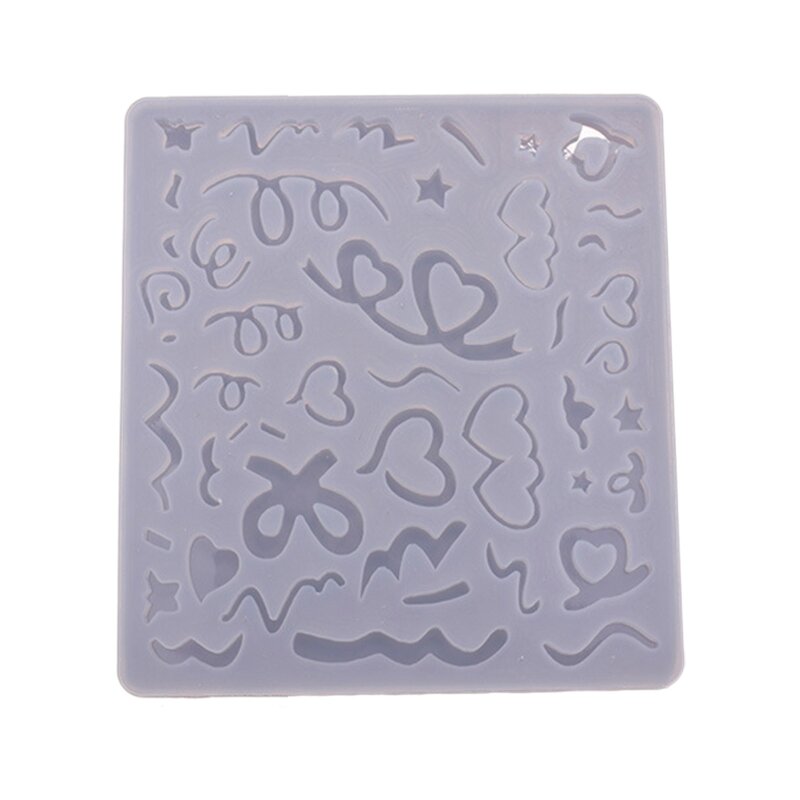 Y1UB Silicone Shaker Filler Mold Tiny Mold Resin Filling Heart Resin Epoxy Casting Mold Filler Handmade Art Decor Craf