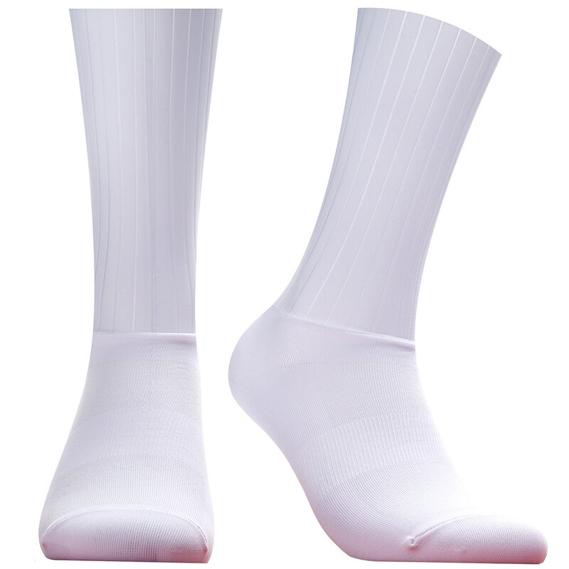 AERO 2024 SLIP ฤดูร้อนถุงเท้าซิลิโคนป้องกันถุงเท้า whiteline ถุงเท้าขี่จักรยานผู้ชายกีฬาจักรยานวิ่งจักรยาน