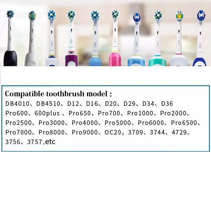 4 Stuks Whitening Elektrische Tandenborstel Vervangende Opzetborstels Bijvullen Voor Orale B Tandenborstel Koppen Nozzles Mondverzorging