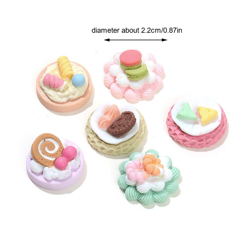 5 buah rumah boneka Model kue Mini boneka rumah makanan penutup Pastry Dekorasi Rumah boneka aksesoris dapur berpura-pura bermain mainan Oranments