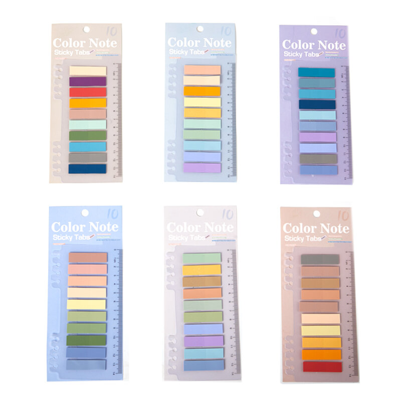 200 Sheets Morandi Color Sticky Notes Page Markers Memo Pad Stickers Cute Index Tabs Notepad Office School Supplies