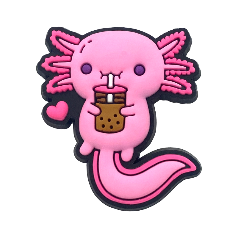 Axolotl 핑크 신발 장식 참, 샌들 액세서리, 소녀, 어린이, 성인, 파티 및 휴일 선물, 1PC